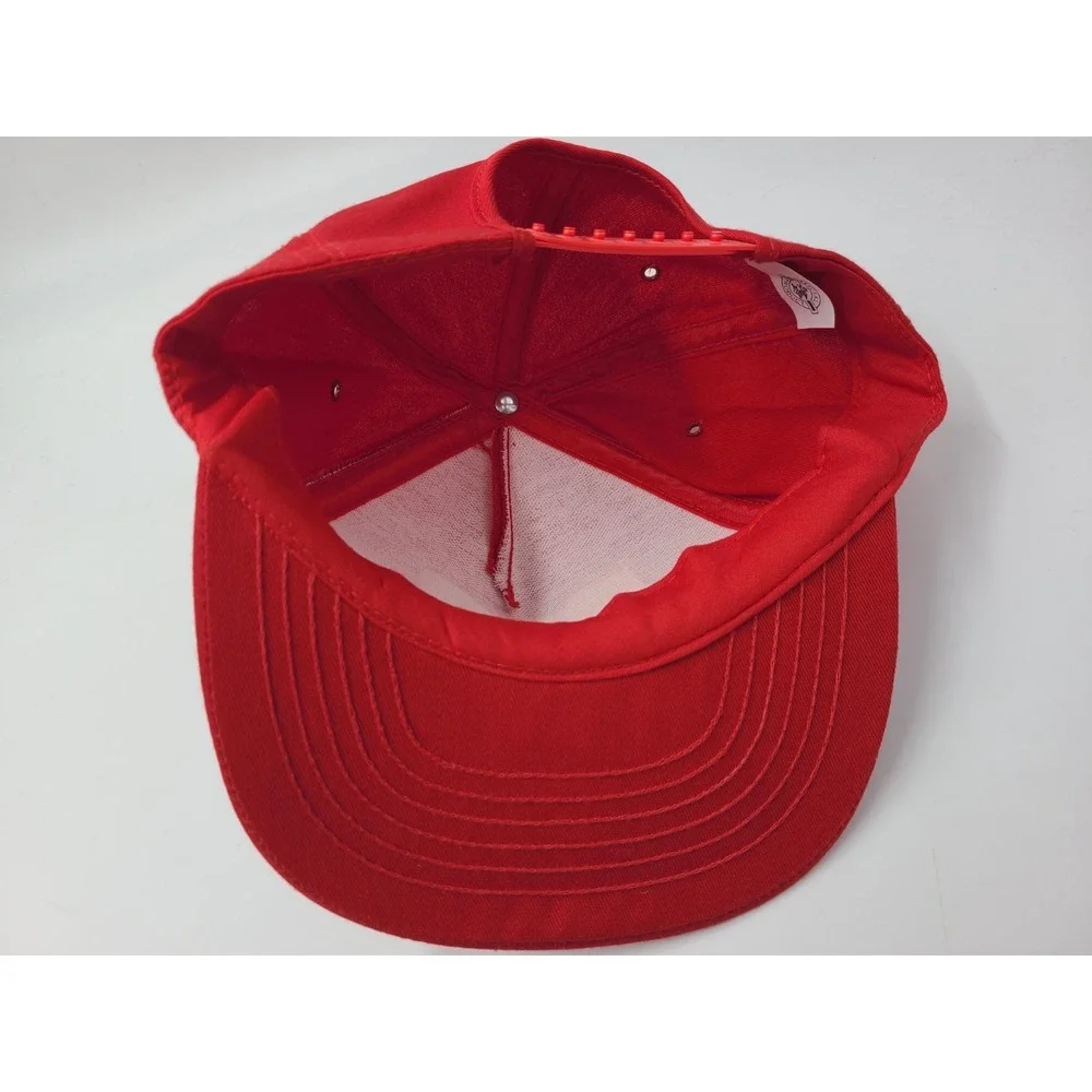 Vintage Budweiser Bud King of Beers Signed Autographed Snapback Hat Cap Beer Red